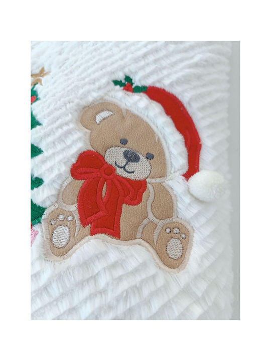 SteweHome Nursery Swaddling Cotton Ecru Blanket with Animal 100x100cm