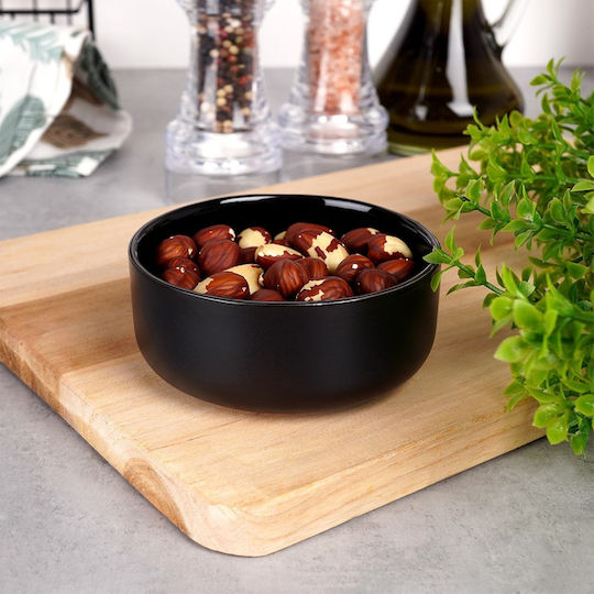 Siaki Collection Bol Servire Înghețată Rotund Ceramic Negru cu Diametru 9 cm
