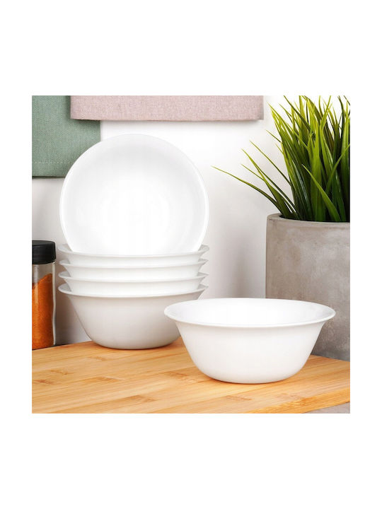 Vilde Vilde Servierschale Rund Glas Weiße mit Durchmesser 13cm 6 Stück
