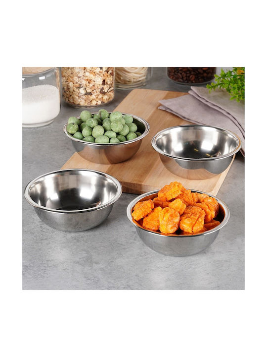 Excellent Houseware Μπωλ Σερβιρίσματος για Ντιπ Στρογγυλό Inox Γκρι με Διάμετρο 11εκ. 4τμχ