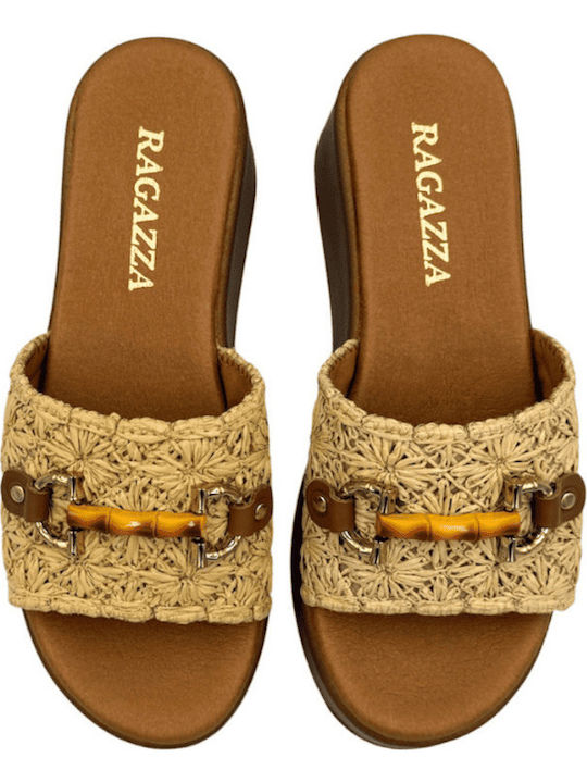 Platforme De Vară Pentru Femei Tip Slip On Bej