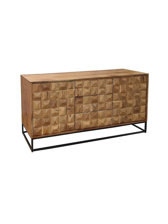 Буфет Santory от Масивно Дърво и Метал EA732 Черен 145x40x75cm