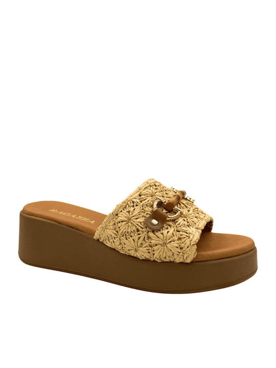 Platforme De Vară Pentru Femei Tip Slip On Bej