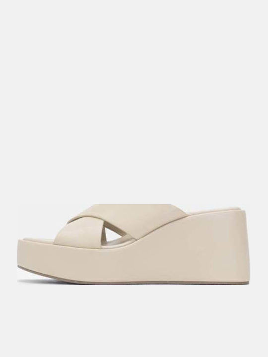Platforme Dama Tip Slip On Bej