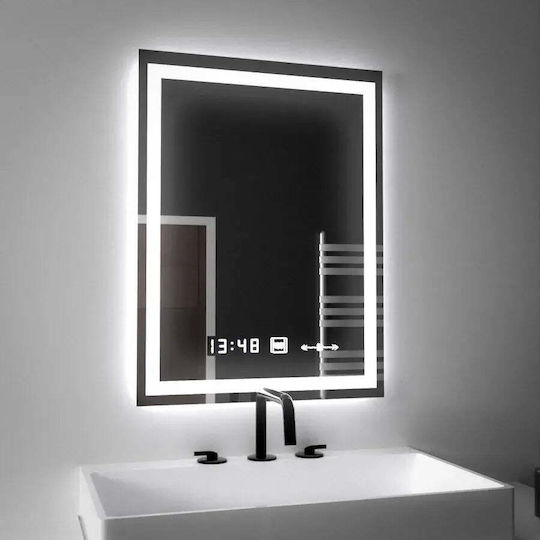 Alista Home Ορθογώνιος Καθρέπτης Μπάνιου Led Αφής 45x60cm