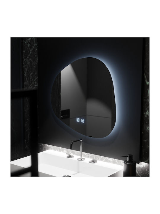 Alista Home Ορθογώνιος Καθρέπτης Μπάνιου Led Αφής 60x60cm Μπεζ