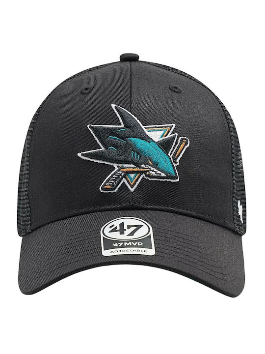 47 Brand Nhl San Jose Sharks Branson Cap Hbrans22ctpbk