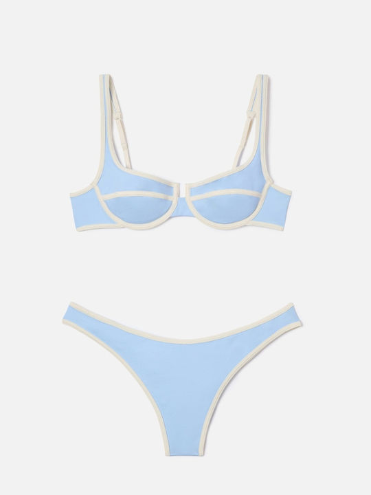 Naomi Bikini Brazil Light Blue/white