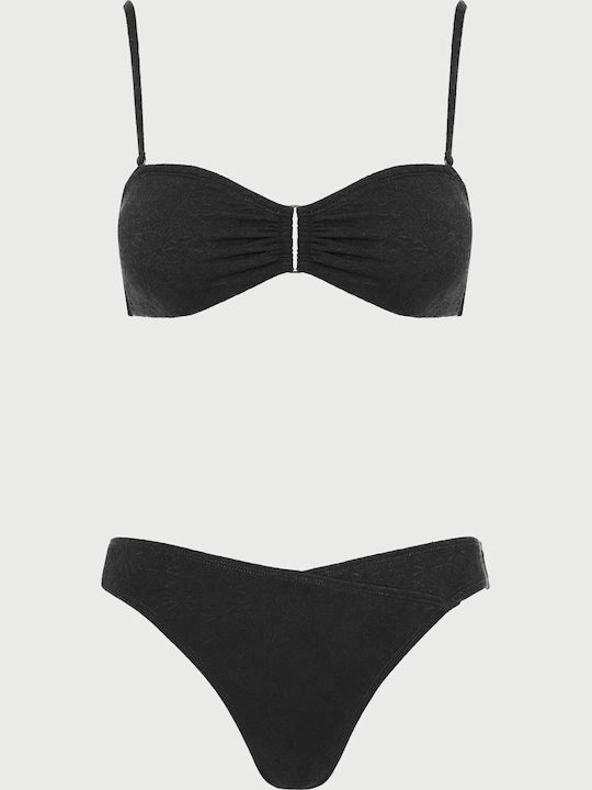 Strapless Bikini Top Black FBL013-119-16T-Black