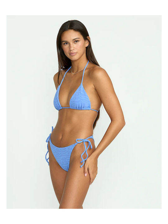 Coco Bikinihosen Slip mit Schnürung Hellblau Acid