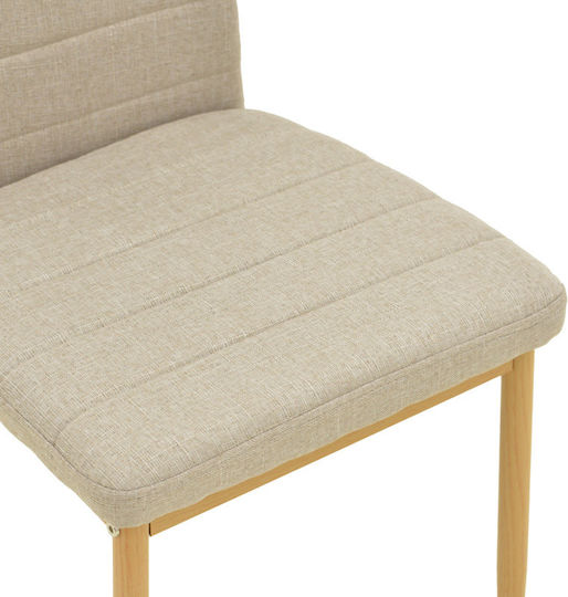 Parker Стол За Трапезария с Текстилна Обшивка Бежов 39.5x48x95см
