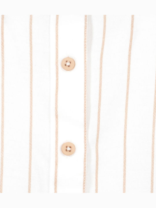 Long Sleeve Women's Shirt White Striped