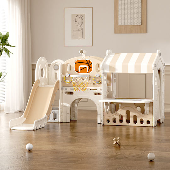 Homeone Slide with Basketball Hoop Beige