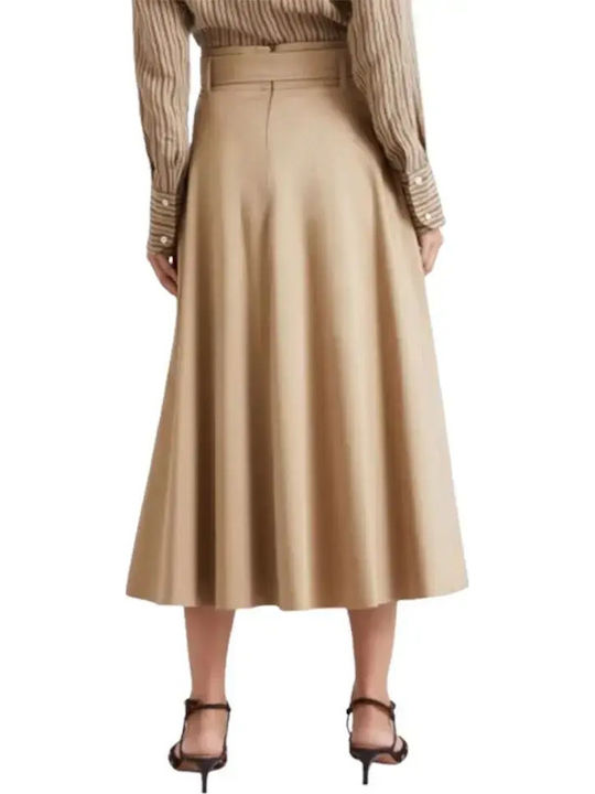 Satin Skirt Natural