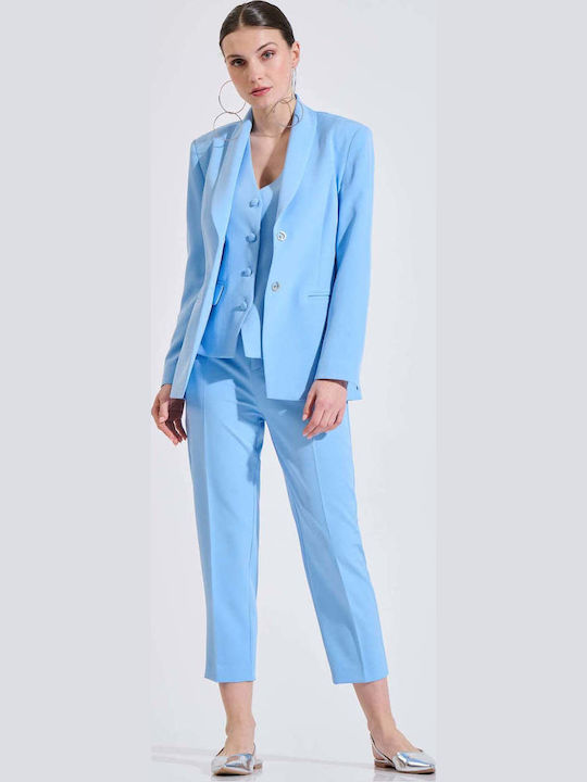 Damen Weste 10-031090-0 Hellblau Siel S