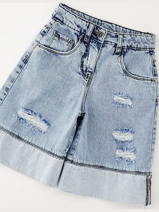 Kids Fabric Shorts/Bermuda Short Trousers Denim Marble