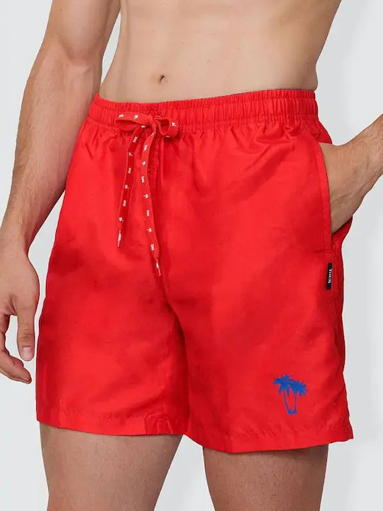 Costum De Baie Bărbați Bermude Roșii