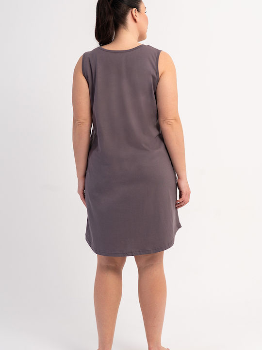 Vienetta Secret Summer Women's Nightgown Gray