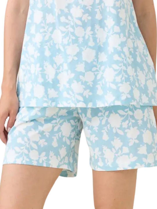 Noidinotte Summer Women's Pyjama Set Printed Sky Blue