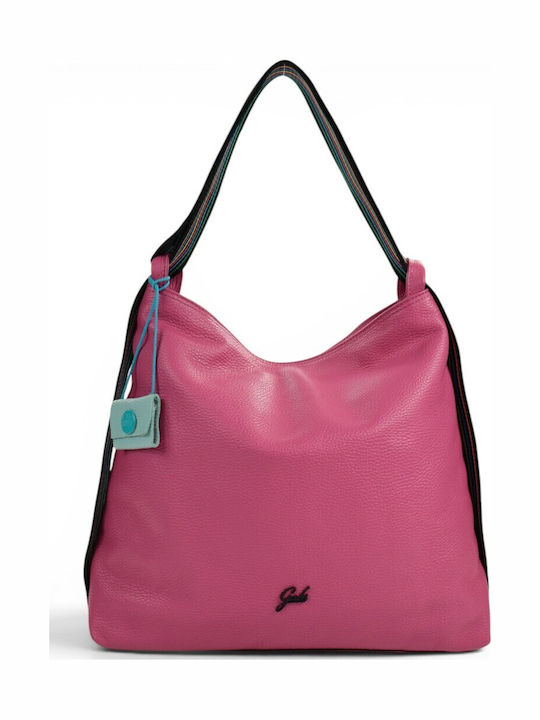 Leather Women's Backpack Fuchsia