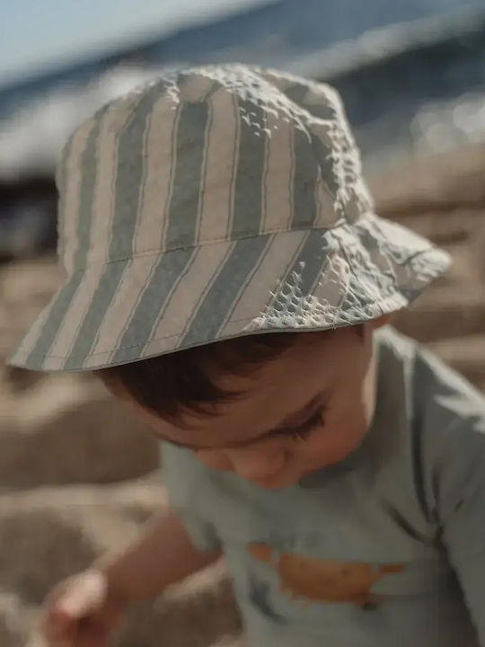 Little Dutch Kids' Fabric Sun Hat Ocean White