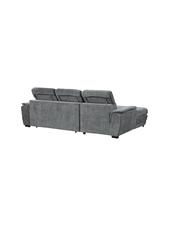 Dreamora Ecksofa Schlafsofa mit Rechteckecke & Stauraum Anthrazit 270x167x82cm