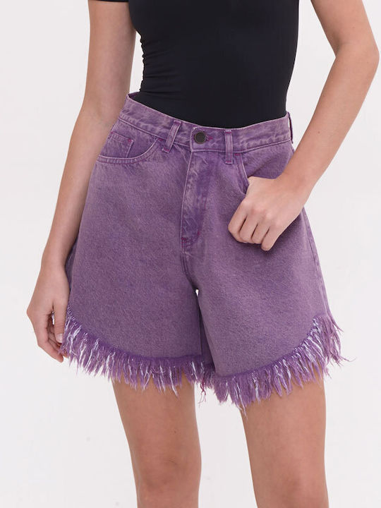 Women's Purple Jean Bermuda