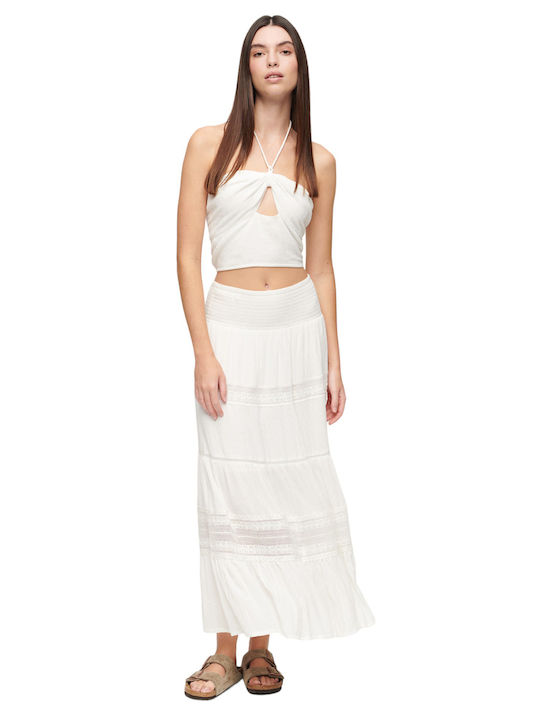 Ibiza Maxi Skirt High-waisted Maxi Skirt White