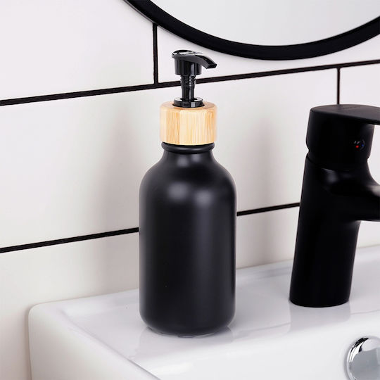 Vilde Dispenser Κουζίνας από Bamboo Μαύρο 300ml