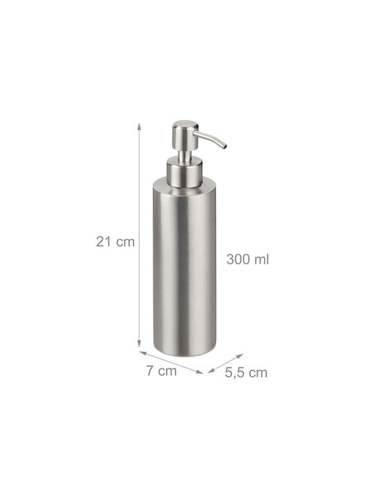 Relaxdays Dispenser din Oțel Inoxidabil Gri 300ml