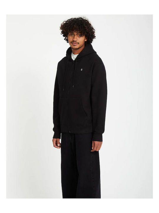 Single Hoodie Cardigan Black
