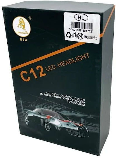 Ejc Λάμπα Αυτοκινήτου H3 6000κ C12 Led Headlight