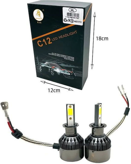 Ejc Λάμπα Αυτοκινήτου H3 6000κ C12 Led Headlight