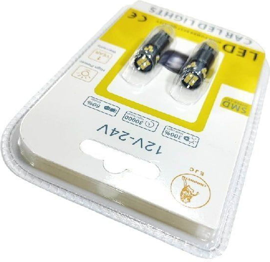 Ejc Λάμπες Αυτοκινήτου T10-2016-18smd 12v 2τμχ Ψυχρό Φως Led Light