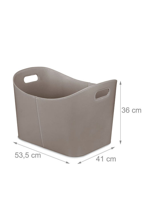 Relaxdays Coș Textil De Depozitare Lemne 36x41x53,5cm Gri