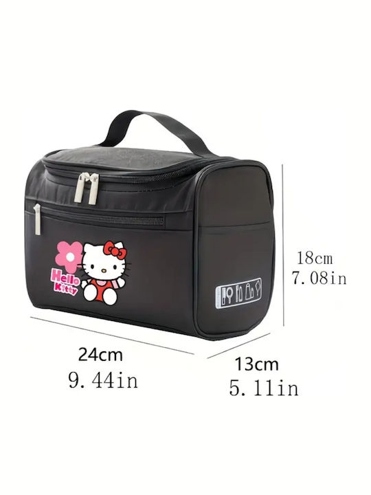 Geantă Roz Pentru Cosmetice Hello Kitty Cu Fermoar Și Mâner De Transport