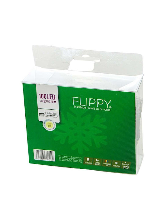 100 LED-Lichter 10m Grüne Batteriebetriebene Reihenfolge 2Stück