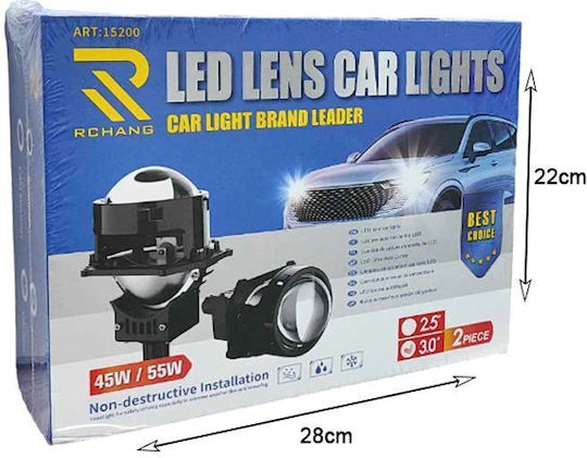 Rchang Autoscheinwerfer 3.0" 6500K 45W/55W Art:15200 2 Stück LED Linse Autoscheinwerfer 2 Stück