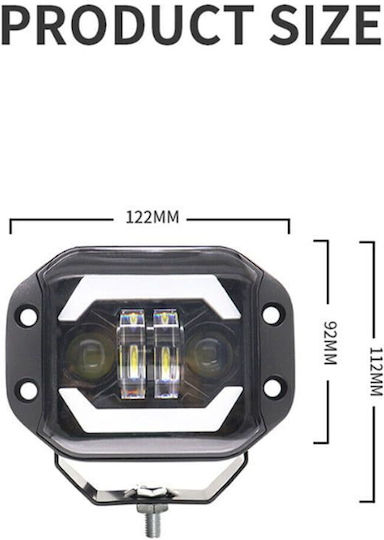 Ejc Led Προβολέας Εργασίας 6000κ 10-80v Led Working Light