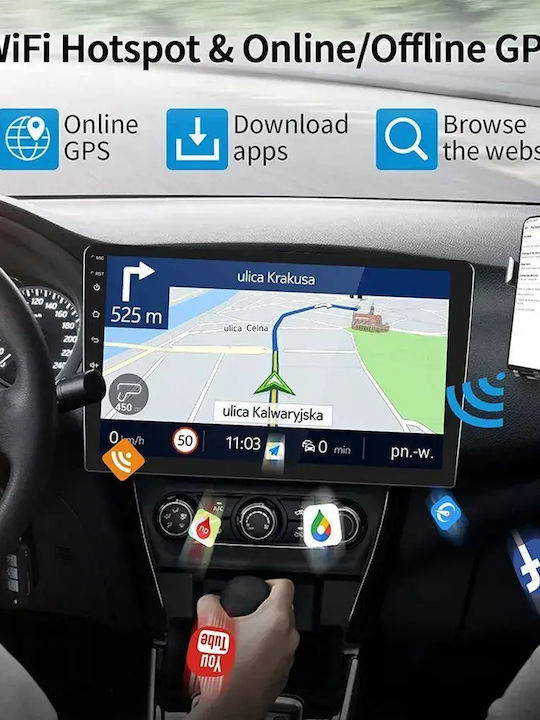 Auto-Audiosystem FürZwei Smart FürZwei 2015 Bluetooth USB Eingebautes Wi-Fi GPS Apple CarPlay Android Auto Mit 9 Zoll Touchscreen