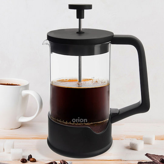 Glass Französische Pressstempel-Kaffeemaschine Schwarz 650 ml