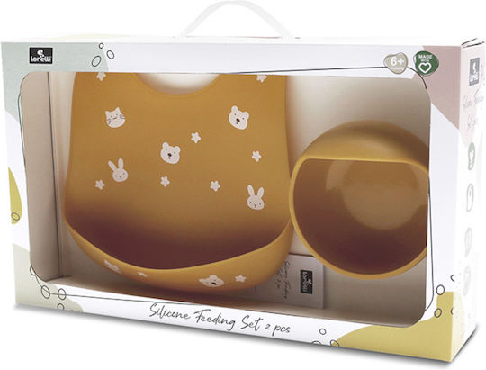 Lorelli Lorelli Baby- und Kinder-Essgeschirr aus Beige Silikon 2 Stück für 6+ Monate