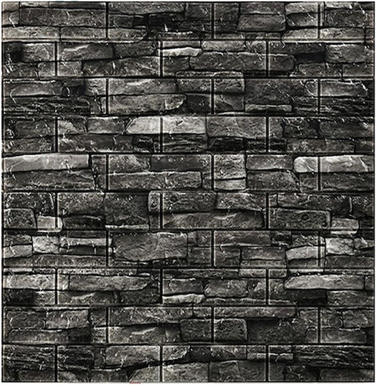 Panouri Decorative 3d Spumă Autoadeziv Gri 70x77cm 10 Bucăți