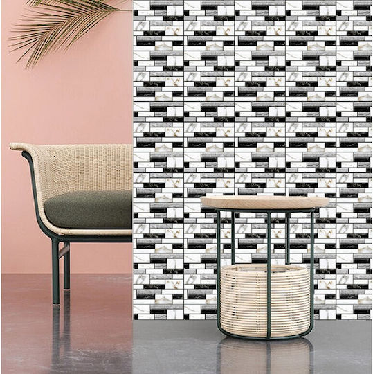 Panouri Decorative 3D Autoadezive Gri 30x30cm 10 Bucăți