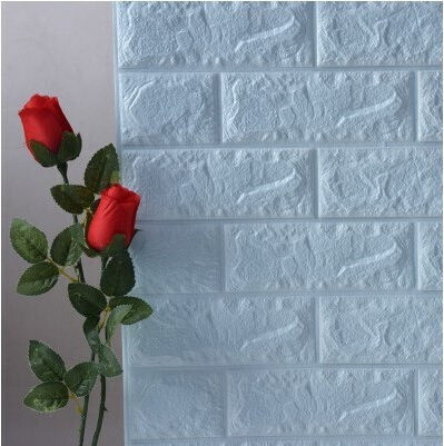 Panouri Decorative 3D Din PVC Autoadezive Albastru Deschis 70x77cm 10 Bucăți