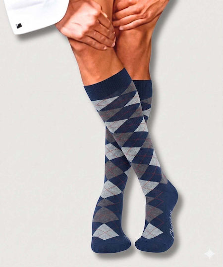 Christou 1910 Calf High Socks 18-22 mmHg Blue