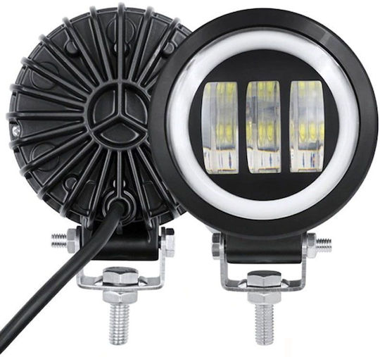 Προβολάκι Μηχανής Led 1τμχ 12-80v Λεύκο Φως Motorcycle Headlight