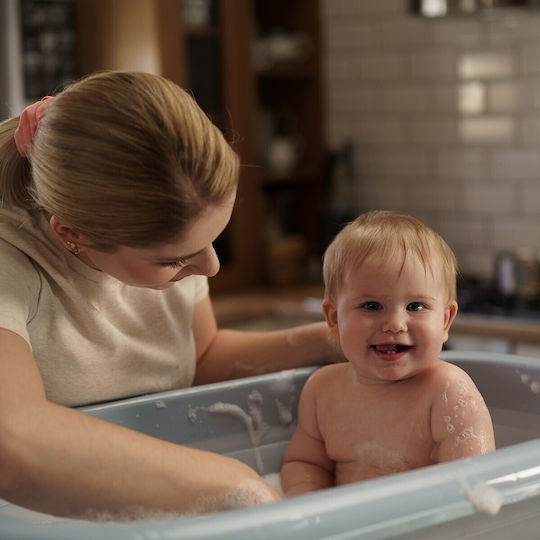 X-treme Baby Folding Baby Bath with Thermometer Ecru