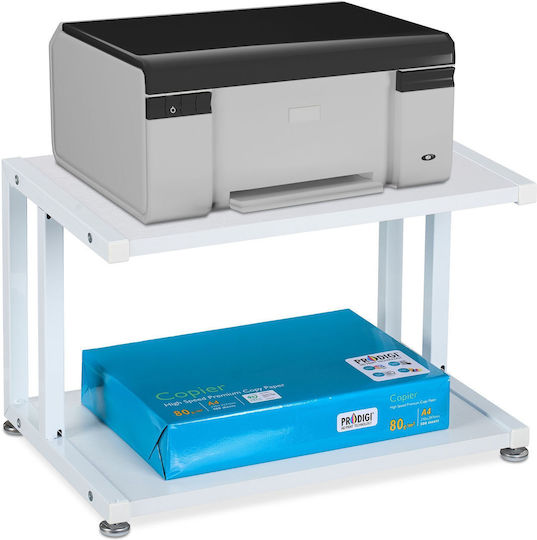 Relaxdays 2-tier Printer Stand White 0