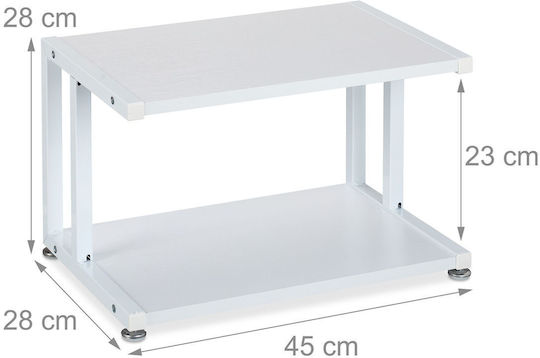 Relaxdays 2-tier Printer Stand White 0